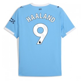 Levné Manchester City Haaland 9 Domácí Fotbalové dresy 2025-26 Krátký Rukáv